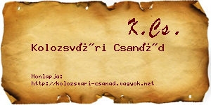 Kolozsvári Csanád névjegykártya