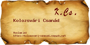 Kolozsvári Csanád névjegykártya